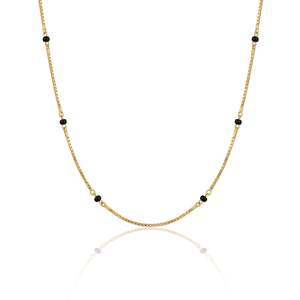 Collier Mangalsutra en or 9 carats avec perle et diamant - Style religieux tendance - Product Image 2