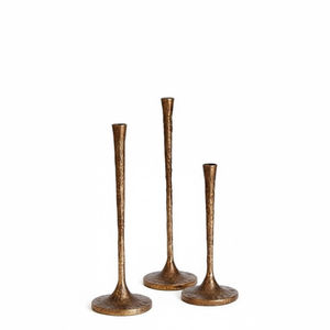 Juego de 3 Portavelas de Metal Ondulado de Último Diseño, Elegantes Portavelas Decorativos con Acabado en Degradado Plateado y Dorado en Oferta - Product Image 5