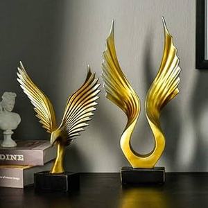 Estatua Decorativa de Diseño Clásico para el Hogar, Diseño Art Deco Clásico en Metal, Escultura Artesanal en Tamaños Personalizados - Product Image 1