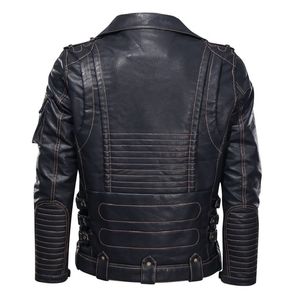 Veste en cuir d'hiver pour homme avec col montant, logo frontal, respirante et à séchage rapide, manches longues de haute qualité, prix raisonnables - Product Image 6