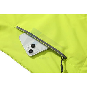 Veste Softshell pour femmes avec capuche amovible, doublée en polaire, coupe-vent, isolée, longue, chaude, imperméable, veste de pluie noire - Product Image 4