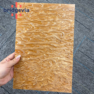 แผ่นอะคริลิกลายมุกสีน้ำตาลทอง ขนาด 4x8 ฟุต แผ่นพลาสติกลายสำหรับตัดด้วยเลเซอร์ ใช้สำหรับทำเครื่องประดับ งานฝีมือ ป้ายโฆษณา และขาตั้งโชว์ - Product Image 1