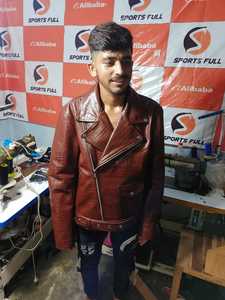 Veste coupe-vent matelassée en cuir rétro bleu sur mesure avec logo OEM, doublure en polaire à capuche, hiver, homme - Product Image 6