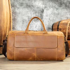 Personalized Leather Garment Duffle <b>Bag</b> Set Luxury Weekend <b>Bag</b> Shoes Compartment Hanging Clothes Carry-On <b>Flight</b> <b>Bag</b> Christmas - Product Image 1