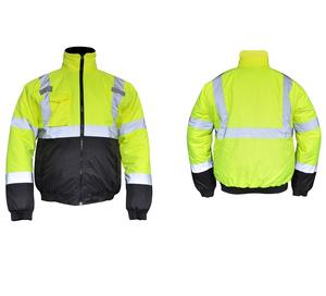 Veste de sécurité respirante en coton haute visibilité fluorescente réfléchissante pour vêtements de travail de construction pour hommes avec logo personnalisé - Product Image 4