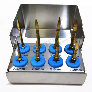 Kit de Guía de Implantes Dentales Eléctricos Premium de 8 Piezas, Fresas Piloto de Acero Inoxidable Doradas, Largas/Cortas, para Procedimientos de Implantología - Product Image 4