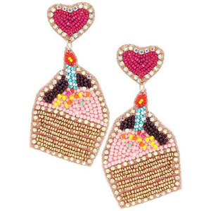 ต่างหูแฟชั่นผู้หญิงลายลูกปัดพร้อมรายละเอียดผ้าสำหรับวันครบรอบ - Product Image 4