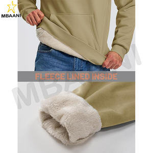 Sudadera para Hombre con Forro de Sherpa, Cálida y Térmica, Ropa de Trabajo de Invierno, Sudadera con Capucha Resistente al Viento y de Gran Peso - Product Image 4
