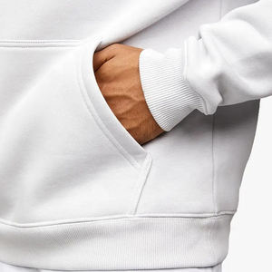 Ensemble de survêtement pull-over à séchage rapide respirant en coton uni avec logo personnalisé pour hommes, sweat à capuche zippé et pantalon de jogging - Product Image 4