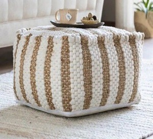 เบาะนั่งทรงกลมทอมือทันสมัย - ของตกแต่งอเนกประสงค์ที่มีสไตล์ ผลิตจากเส้นด้ายฝ้ายคุณภาพสูง - Product Image 6