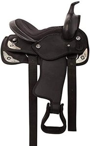 Juego de tachuelas de caballo sintéticas occidentales de calidad superior, sillín de barril de carreras inglés, sillín de caballo de cuero a juego, cabestros de cuero - Product Image 2