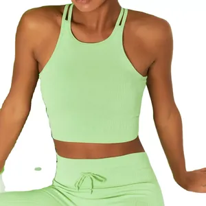 Sujetador deportivo sin costuras de alto soporte para mujer, ropa de Yoga, ropa deportiva para Fitness, novedad de 2025, Sujetador deportivo de poliéster Spandex para mujer, todas las tallas - Product Image 1