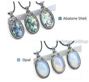 Pendentif vintage plaqué or en argent sterling avec incrustation de pierres précieuses naturelles multicolores ovales, cadeau de guérison pour femmes, vente en gros - Product Image 4