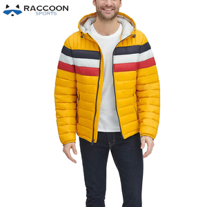 Nouveau design de vestes en plumes gonflées pour hommes, veste de qualité grande taille, randonnée, raton laveur à la mode, sport, longue durée, vente en gros - Product Image 3