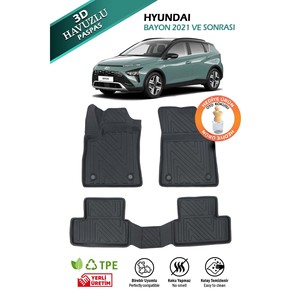 Ensemble de tapis de voiture 4D noirs de style piscine, sur mesure pour les modèles Bayon 2021 et ultérieurs, Turquie - Product Image 6
