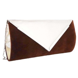 Bolso de mano de terciopelo para mujer (328) - Marrón oscuro - Product Image 1