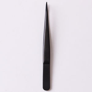 แหนบสแตนเลสสีเงินสำหรับผู้หญิงและผู้ชายปลายแหลมแหนบถอนขนคิ้ว - Product Image 2