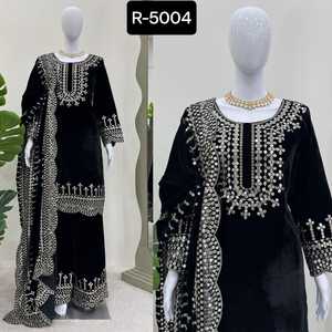 Latest Georgette Net Silk Embroidery Sequence Work Salwar Kameez Suit Party Wear Wholesale Price Ethnic Wear Clothes Collections - Product Image 4