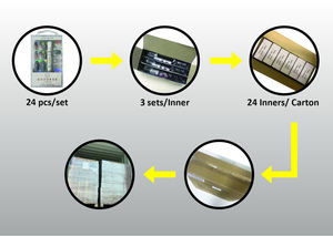 Pretty Mini Kids Square PVC Pre pegado Prensa en las uñas para dedo Halloween 10 piezas Embalaje personalizado OEM ODM - Product Image 4