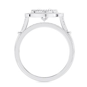 แหวนแต่งงานสำหรับผู้หญิงชุดแหวนเพชรทรงกลมตัดรัศมี - Product Image 5