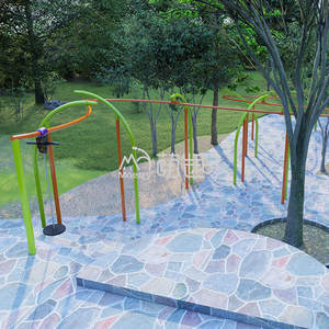 Moetry diseño personalizado Flying Fox Playground Zip Wire Line Ziplines para Park Children's Hanging Cable Tyrolean Ropeway - Product Image 2