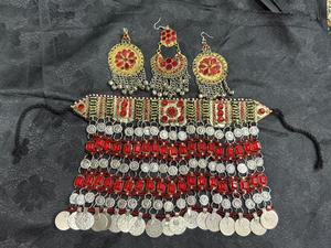 El mejor precio, conjunto de joyería afgana ligera y resistente, collar Vintage, pendientes, forma personalizada para mujeres y niñas, gran oferta para boda - Product Image 3