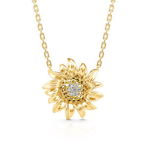 ชุดเครื่องประดับเงินแท้ชุบทองคำขาวลายดอกทานตะวัน Jeulia Sunshine สำหรับงานปาร์ตี้ - Product Image 4