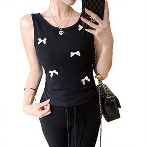 Top Halter de Algodón Transpirable de Alta Calidad, Estilo Náutico, Cuello Halter, 180g, Largo Regular, para Mujer - Product Image 3