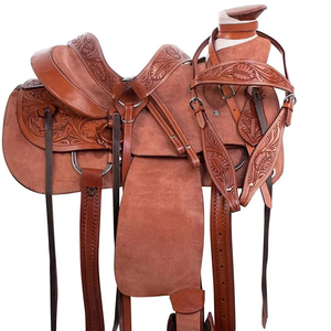 Selle de course Western en cuir véritable de qualité supérieure pour l'équitation - Product Image 1