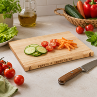 Planche à découper en bois de chêne massif gravée, avec compartiments pour fruits et légumes, pour la préparation des fruits et légumes en cuisine