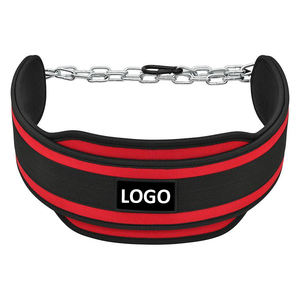 Ceinture de musculation avec chaîne en acier, ceinture de fitness en nylon pour exercices de musculation, ceinture lestée pour tractions et dips avec logo personnalisé - Product Image 4