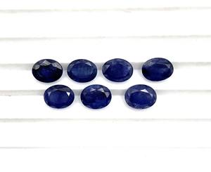 พลอยแซฟไฟร์สีฟ้าแบบตัดทรงรีตามธรรมชาติขนาด3-8มม. พลอยแซฟไฟร์สีฟ้าสำหรับทำเครื่องประดับ - Product Image 4