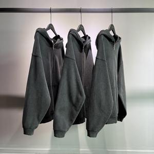 เสื้อกันหนาวมีฮู้ดผ้าคอตตอนแนวสตรีทมีซิปสองชั้นทรงเข้ารูปพิมพ์ลายเฉพาะตัวสินค้ามาใหม่ - Product Image 1