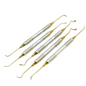 Set di 5 Elevatori Manuali in Acciaio Inossidabile per Sollevamento Sinusale Dentale, Certificati CE Classe I, Kit per Chirurgia Orale, <span class=keywords><strong>Curette</strong></span> e Strumenti Chirurgici per Osso - Product Image 1