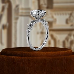 Anillo de Compromiso con Diamante Cultivado en Laboratorio de 1 Quilate, Corte Asscher, Anillo de Boda con Pavé, Certificado IGI, Oro Blanco de 14k, el Mejor Regalo para Ella en su Día Especial - Product Image 6