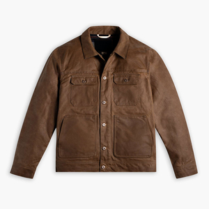 Veste en toile boutonnée décontractée vintage pour homme, coupe régulière, couleur marron, coupe-vent, respirante, élégante, vêtement d'extérieur quotidien - Product Image 1
