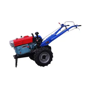 Granja mini 2wd ruedas walk-behind tractor 15HP 18HP 20HP dos ruedas diesel caminar tractor para la venta