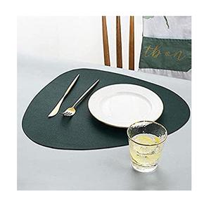 Hot Sale Leather Placemats Highest Quality Leather <b>Dinner</b> Table <b>Mats</b> with coaster for Restaurant Use Leather Dining Table <b>Mats</b> - Product Image 5