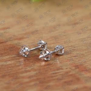 0,70 CTW corte redondo solitario Moissanite pendientes para mujer/regalo de aniversario joyería para sus tachuelas de diamante - Product Image 6