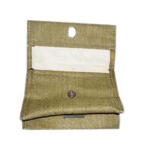 Tarjeta de yute ligera ecológica, 2 pliegues, monedero de poliéster para mujer, billetera Bohemia geométrica, cierre de cremallera corta, hilo indio - Product Image 3