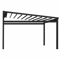 Pergola automatique en aluminium et PVC imperméable, auvent rétractable électrique, protection contre la pluie pour jardin extérieur, villa, balcon, terrasse