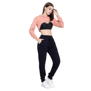 Sudadera con Capucha Larga de Forro Polar Casual para Mujer, Talla Grande, Estilo Crop Top, para Primavera, Venta al por Mayor OEM, Personalizada, de Alta Calidad - Product Image 2