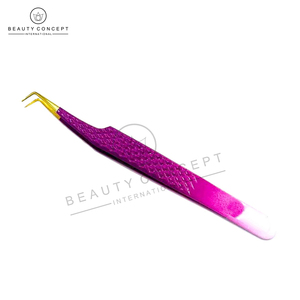 Beauty Concept Pinzas para extensiones de pestañas Ombre Pink & White Acero de alta calidad y acero inoxidable Eco-Friendly by Beauty Concept - Product Image 4