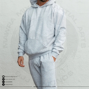 Trendy Custom Men's Autumn Hoodie 100% Cotton Heavyweight Fleece Fabric High Quality Embroidered Applique Eco-Friendly Quick Dry - Product Image 4