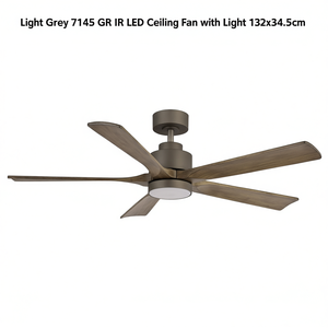 Ventilador de Techo con Luz LED IR 7145 GR Gris Claro 132x34.5cm - Product Image 2