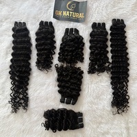 Cheveux cambodgiens bruts d'un seul donneur, fournisseurs de cheveux de haute qualité, cheveux bouclés noirs birmans, trame Genius, double trame, faisceau de cheveux de GK Natural