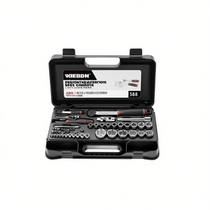 Ensemble d'outils Usag 607, 1/4 et 1/2 pouce, assortiment de 56 pièces avec douilles hexagonales dans un coffret ABS pour une utilisation à la maison et en atelier - Product Image 2