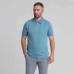 Polos deportivos de secado rápido para hombre, tejido de punto transpirable, logotipo personalizado, ropa deportiva de manga corta para entrenamiento de Golf - Product Image 1