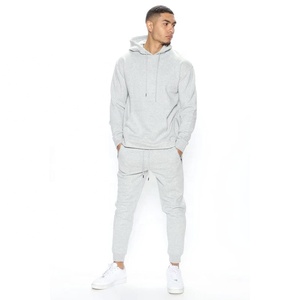 Wholesale Man Winter Tracksuits Sets With Kangaroo Pockets Men Unisex 100% Cotton Fleece <b>Hoodie</b> Oversize Sweatsuit 2 Piece Sets - Product Image 1