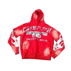 Sudaderas con Capucha Personalizadas de Algodón Grueso Lavado al Ácido para Hombre, Sudaderas con Capucha de Alta Calidad, Estilo Urbano, con Cremallera - Product Image 1